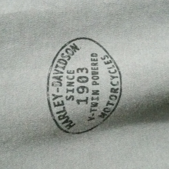 Harley-Davidson Gray Long Sleeve Small Logo Tee Mens XL - Picture 2 of 9